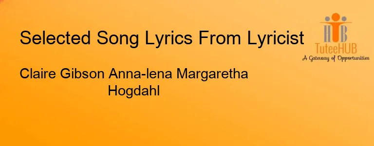 Claire Gibson Anna-lena Margaretha Hogdahl