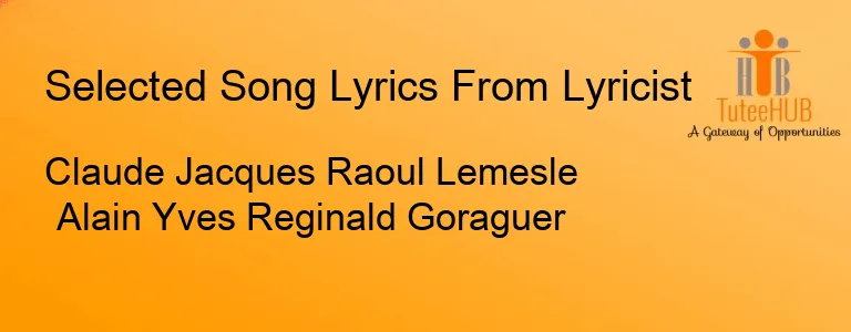 Claude Jacques Raoul Lemesle Alain Yves Reginald Goraguer