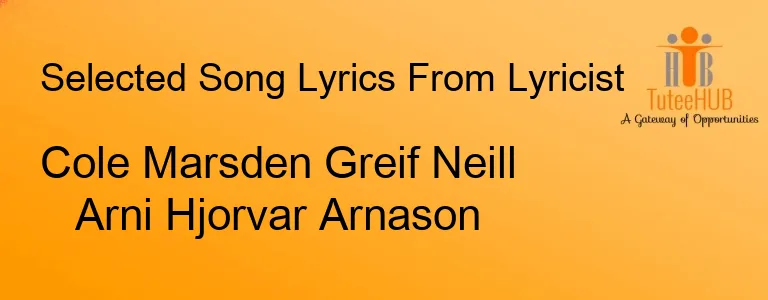 Cole Marsden Greif Neill Arni Hjorvar Arnason