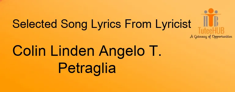 Colin Linden Angelo T. Petraglia