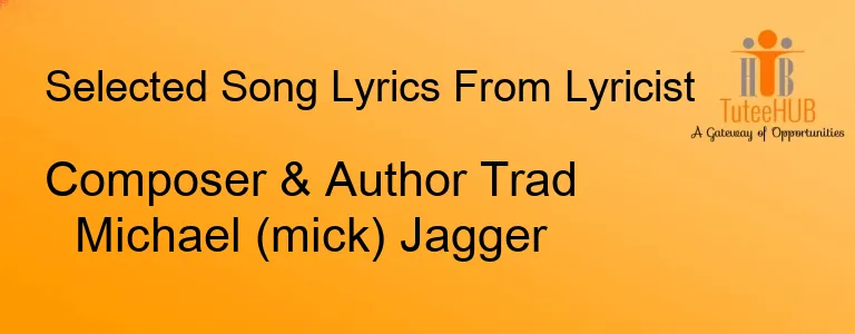 Composer & Author Trad Michael (mick) Jagger