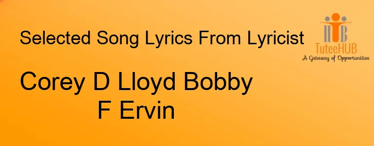 Corey D Lloyd Bobby F Ervin