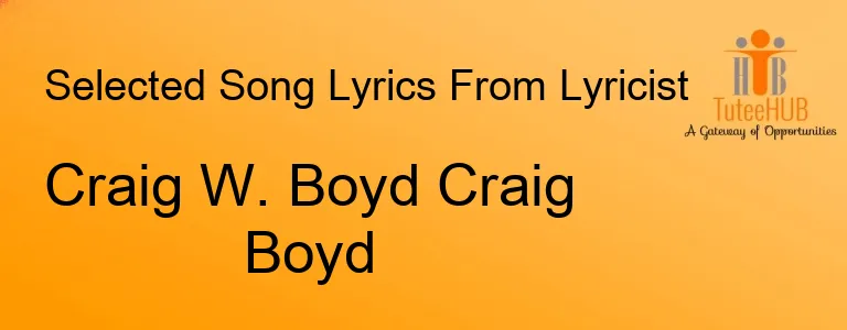 Craig W. Boyd Craig Boyd