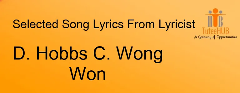 D. Hobbs C. Wong Won