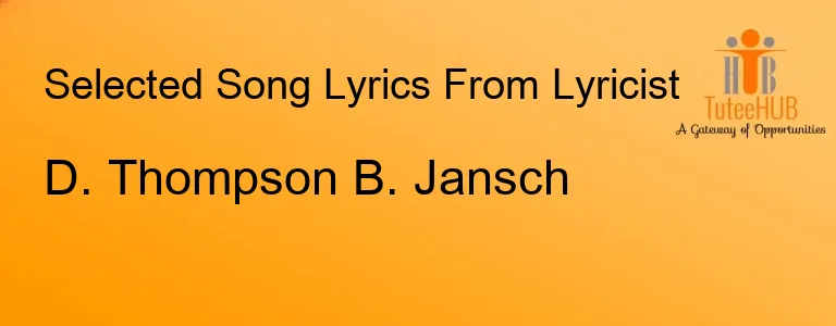 D. Thompson B. Jansch