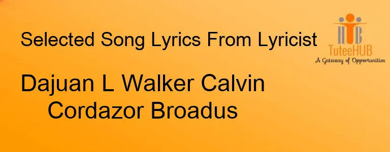 Dajuan L Walker Calvin Cordazor Broadus