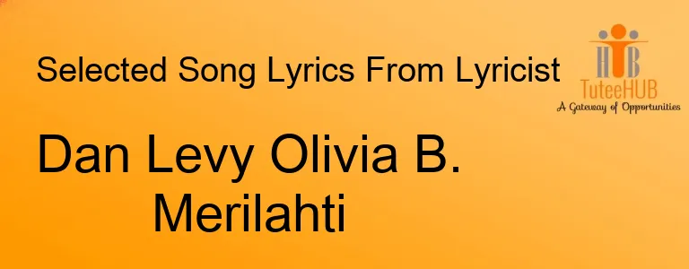 Dan Levy Olivia B. Merilahti