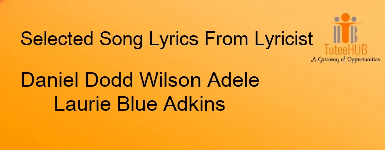 Daniel Dodd Wilson Adele Laurie Blue Adkins