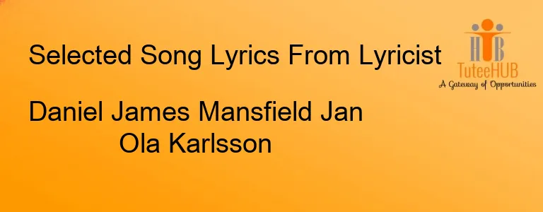 Daniel James Mansfield Jan Ola Karlsson