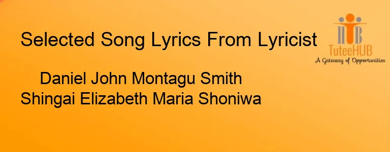 Daniel John Montagu Smith Shingai Elizabeth Maria Shoniwa