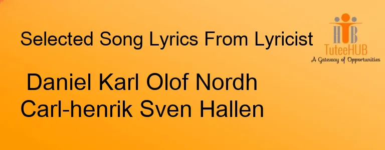 Daniel Karl Olof Nordh Carl-henrik Sven Hallen