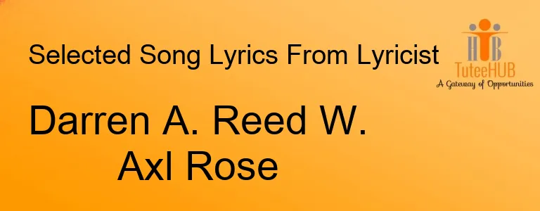 Darren A. Reed W. Axl Rose