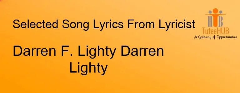Darren F. Lighty Darren Lighty