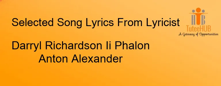 Darryl Richardson Ii Phalon Anton Alexander