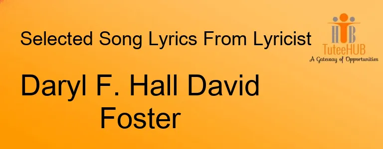 Daryl F. Hall David Foster