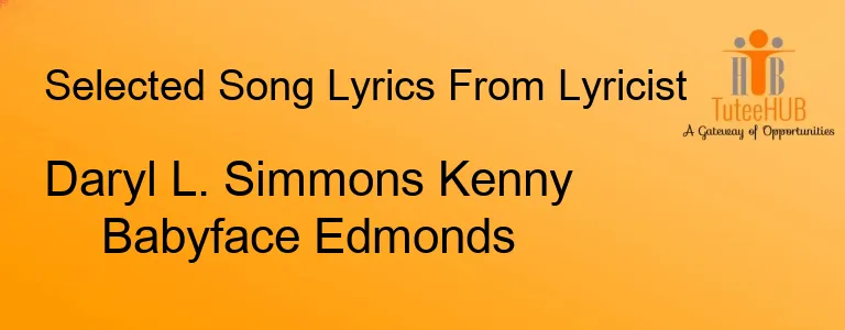 Daryl L. Simmons Kenny Babyface Edmonds