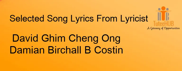 David Ghim Cheng Ong Damian Birchall B Costin
