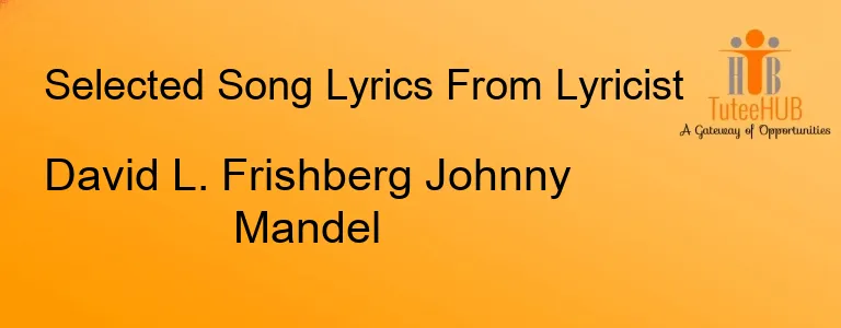 David L. Frishberg Johnny Mandel
