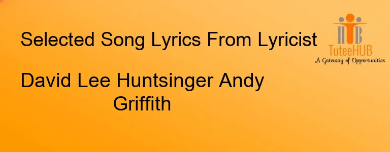 David Lee Huntsinger Andy Griffith