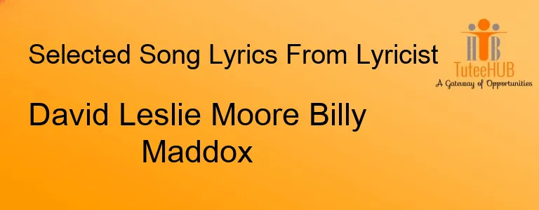David Leslie Moore Billy Maddox