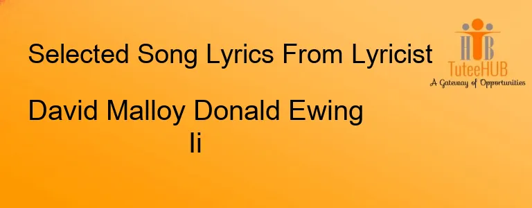 David Malloy Donald Ewing Ii