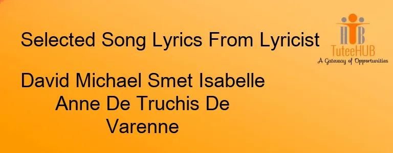 David Michael Smet Isabelle Anne De Truchis De Varenne