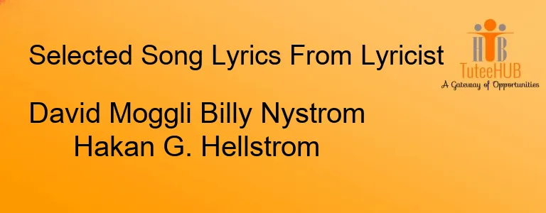 David Moggli Billy Nystrom Hakan G. Hellstrom