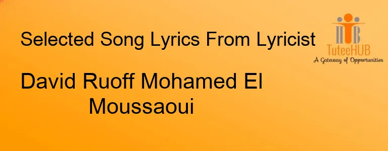 David Ruoff Mohamed El Moussaoui