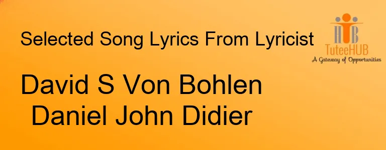 David S Von Bohlen Daniel John Didier