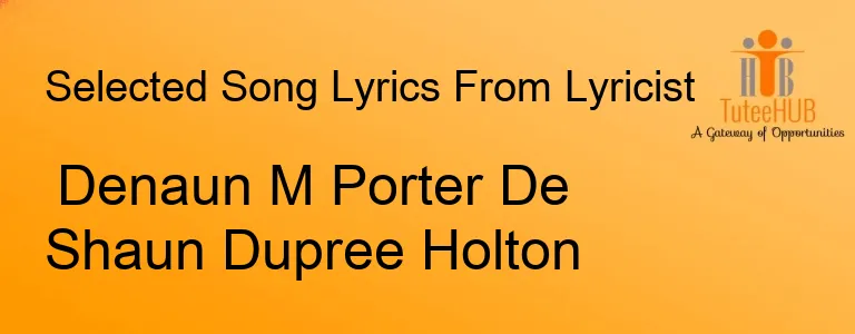 Denaun M Porter De Shaun Dupree Holton