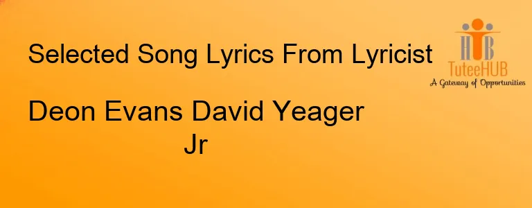 Deon Evans David Yeager Jr