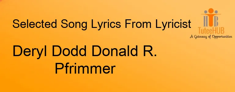 Deryl Dodd Donald R. Pfrimmer