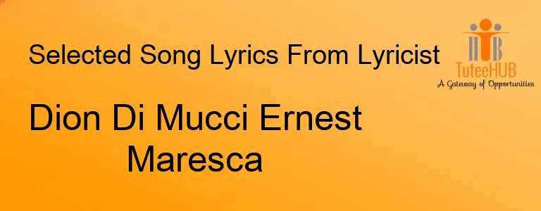 Dion Di Mucci Ernest Maresca