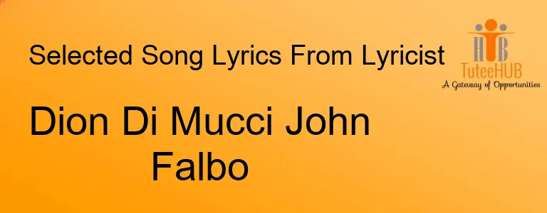 Dion Di Mucci John Falbo