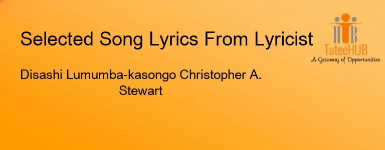 Disashi Lumumba-kasongo Christopher A. Stewart