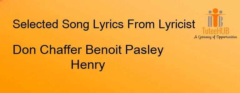 Don Chaffer Benoit Pasley Henry