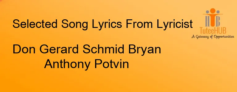 Don Gerard Schmid Bryan Anthony Potvin