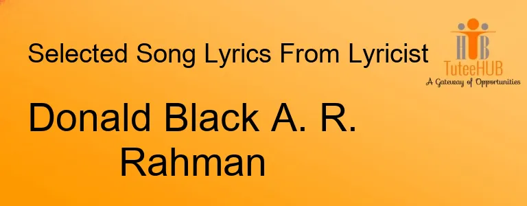 Donald Black A. R. Rahman