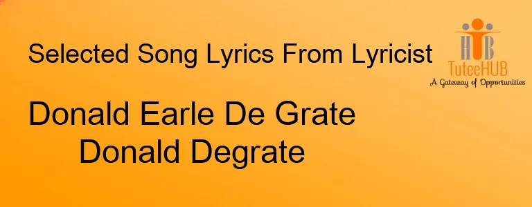 Donald Earle De Grate Donald Degrate