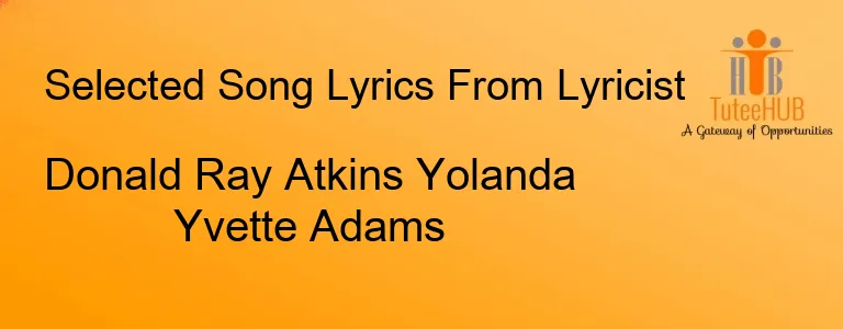 Donald Ray Atkins Yolanda Yvette Adams