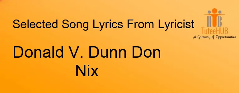 Donald V. Dunn Don Nix