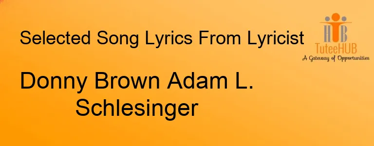 Donny Brown Adam L. Schlesinger