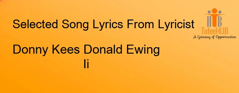 Donny Kees Donald Ewing Ii