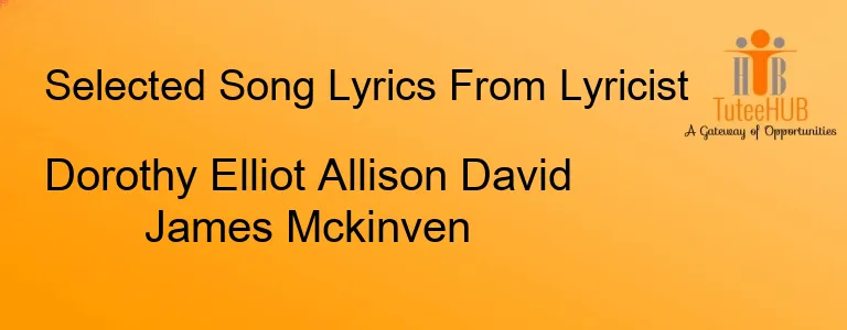 Dorothy Elliot Allison David James Mckinven