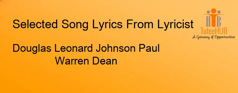 Douglas Leonard Johnson Paul Warren Dean