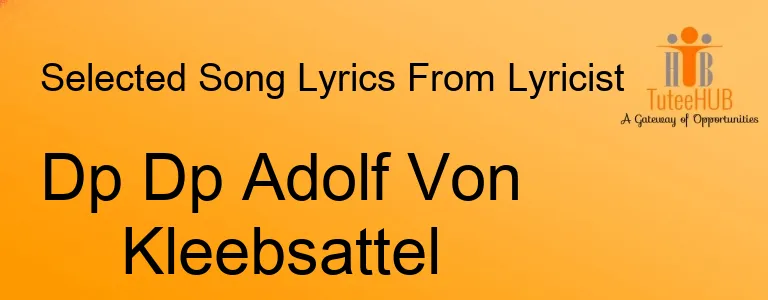 Dp Dp Adolf Von Kleebsattel