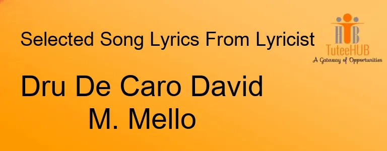Dru De Caro David M. Mello