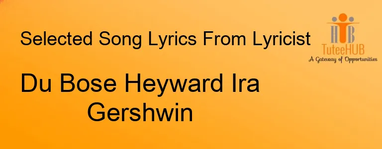 Du Bose Heyward Ira Gershwin