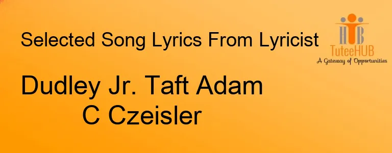 Dudley Jr. Taft Adam C Czeisler