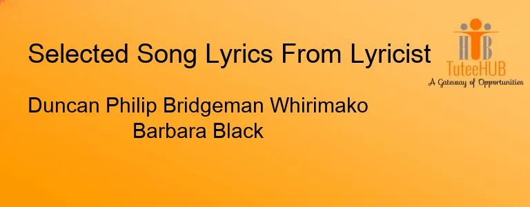 Duncan Philip Bridgeman Whirimako Barbara Black
